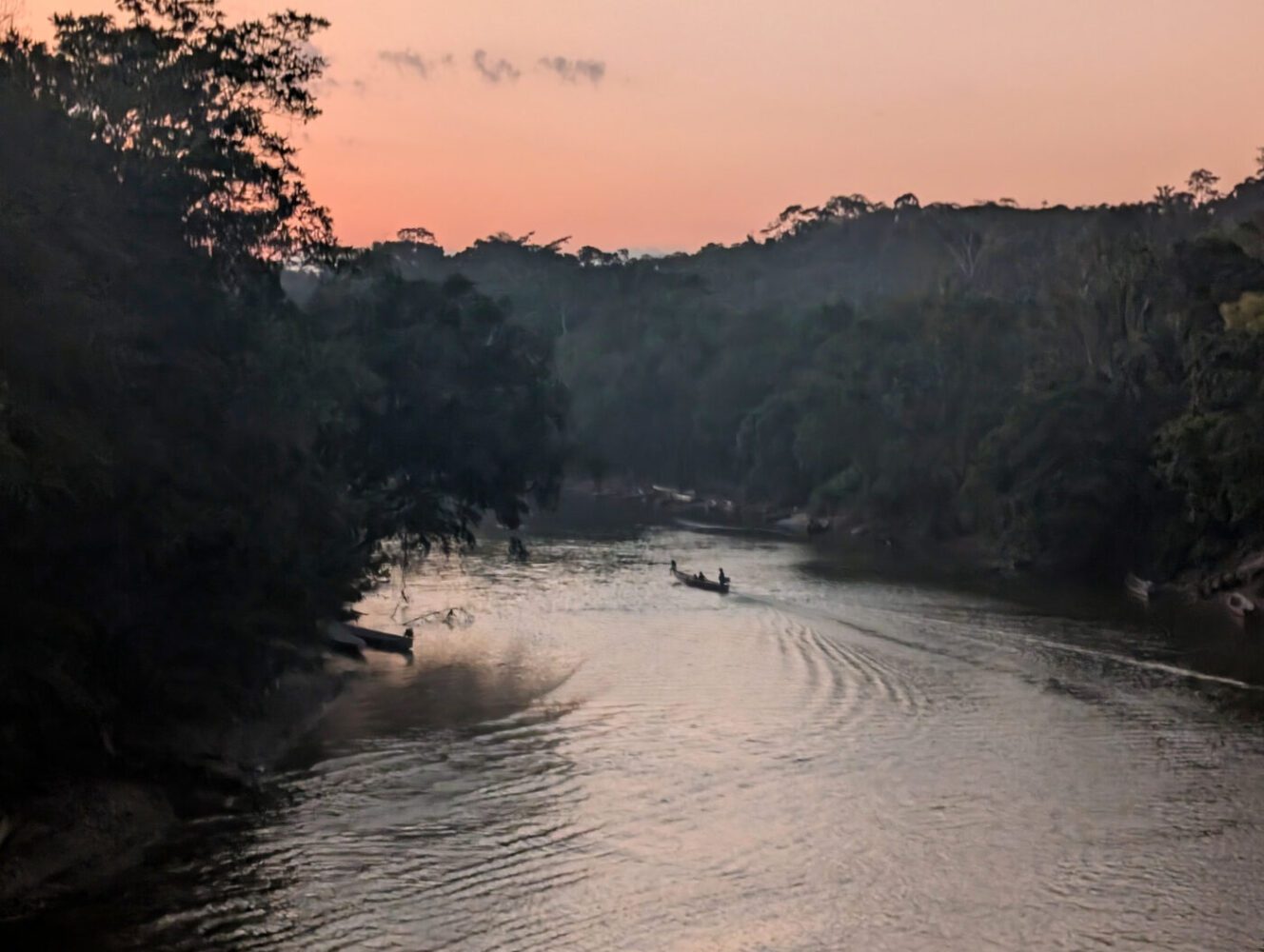 Bobonaza River at sunset